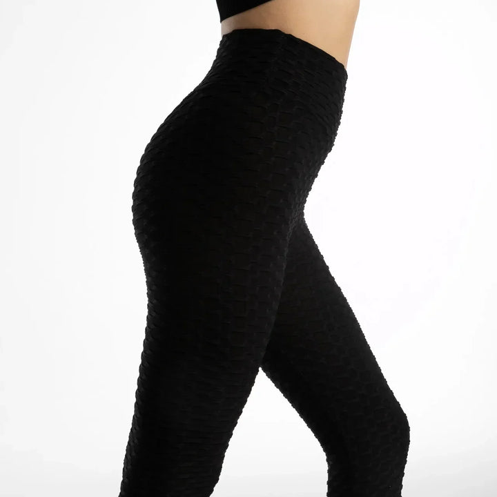 Women High Waist Bubble Leggings Seamless Yoga Leggings High Elastic Hip Liftting Gym Trainning Running Slim Fashion Pants