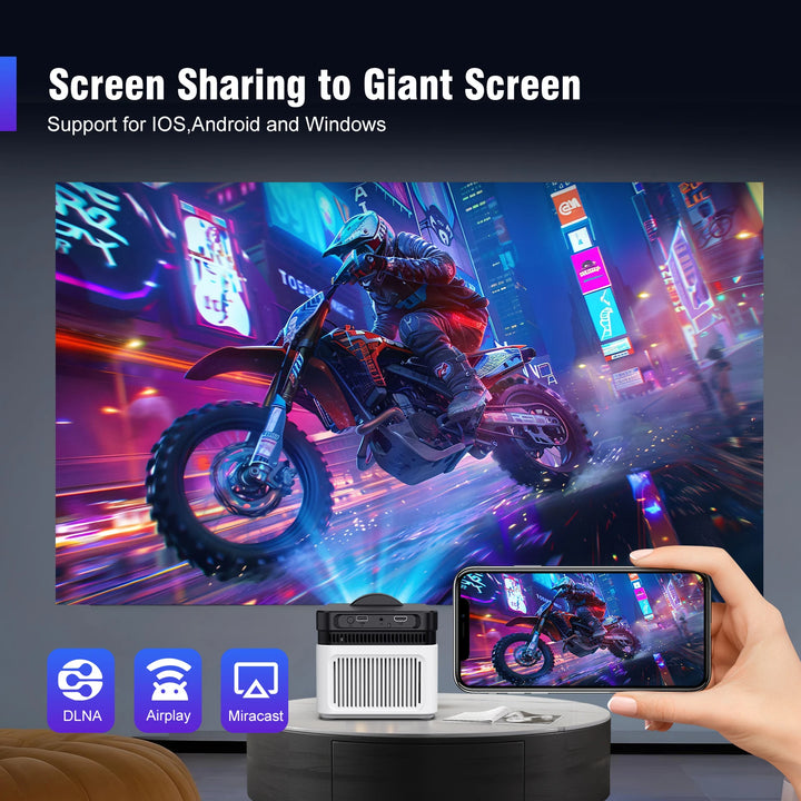 Magcubic Ultra Short Throw HY450 Projector With Auto Offset 1080P 8K Electronic Focus 900 ANSI WiFi6 BT5.4 Allwinner H716 Voice