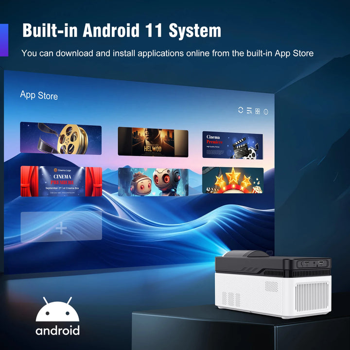 Magcubic Ultra Short Throw HY450 Projector With Auto Offset 1080P 8K Electronic Focus 900 ANSI WiFi6 BT5.4 Allwinner H716 Voice