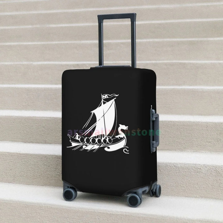 Viking Ship Luggage Cover Suitcase Protector Thicken Elasticity Dust Covered Anti-scratch Protective Case 18-32 Inch