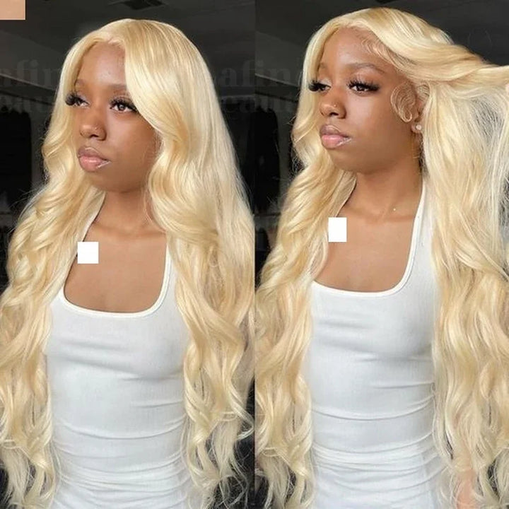 30 Inch 13x6 Lace Front Human Hair Wigs For Women 13x4 613  Honey Blonde Colored Wigs HD Transparent Body Wave Wigs