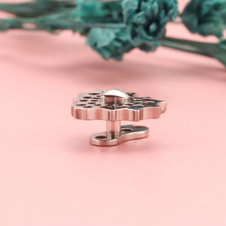 F136 Titanium Dermal Anchor Piercing Spider Web Heart 16G 1.2mm Microdermal Piercing Skin Diver Dermal Piercing Body Jewelry