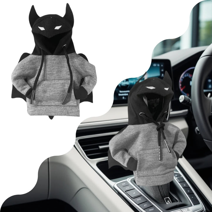 Bat Gear Shift Gearbox Cover Case Man Hooded Change Lever Sweatshirt Gear Shift Knob Cover Hoodie For Car Gear