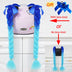 2pcs/pair New Motorcycle Helmet Braids Woman Braids Wig For Motorbike Helmets 164 colors Twist Dual Pigtail Ponytail With Sucker