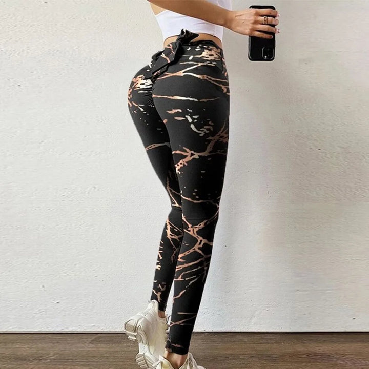 Peach Hip Lifting Sports Fitness Bow Yoga Leggings Internet Celebrity European and American Fashion Women Casual Leggings