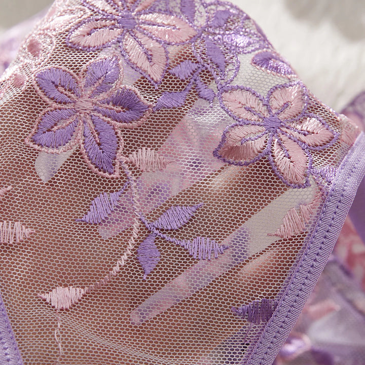 The temptation of Valentine's Eve light purple Danube group ladies sexy lingerie bra women's suit