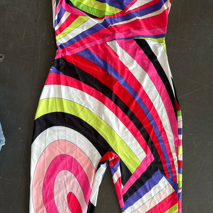 STYLISH LADY Contrast Color Striped Printed Playsuits 2025 Summer Women Strapless Bodycon Sexy Club Party Short Jumpsuits