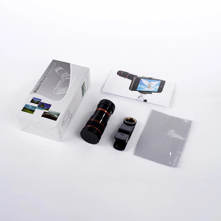 8X Long Focus Mobile Phone Lens 8x HD Zoom Monocular Phone Camera Len External Clip Phone Telescope