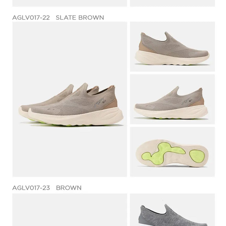 LI-NING Mens SOFT GO 2 Knit Slip-on Casual Walking Shoes Cushion Comfort Stable Mesh Jogging Daily Sports Sneaker AGLV017