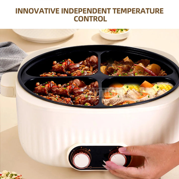 6L Multi Cooker Household Large Capacity Four-Grid Hot Pot Eletrodomesticos Para Cozinha Panelas