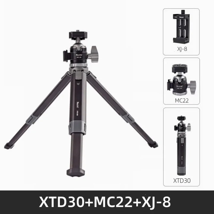 XILETU XTD20 XTD30 Mini Handheld Tripod for Mobile Phone Camera Live Streaming Photography Portable Pocket Holder Accessory