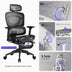 Comfortable Ergonomic Office Chair with Adjustable Height and Lumbar Support for Long Sitting Hours and Gaming