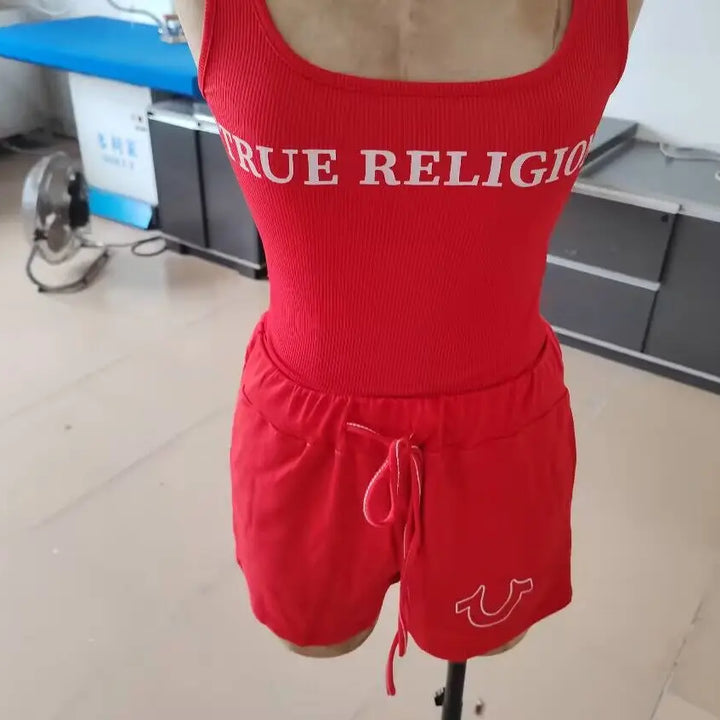 1sets 2 Piece Sets for Women Summer Outfits Printed Bright Thread Vest Shorts Suit Short Sets sexy tracksuits sports suit B13586