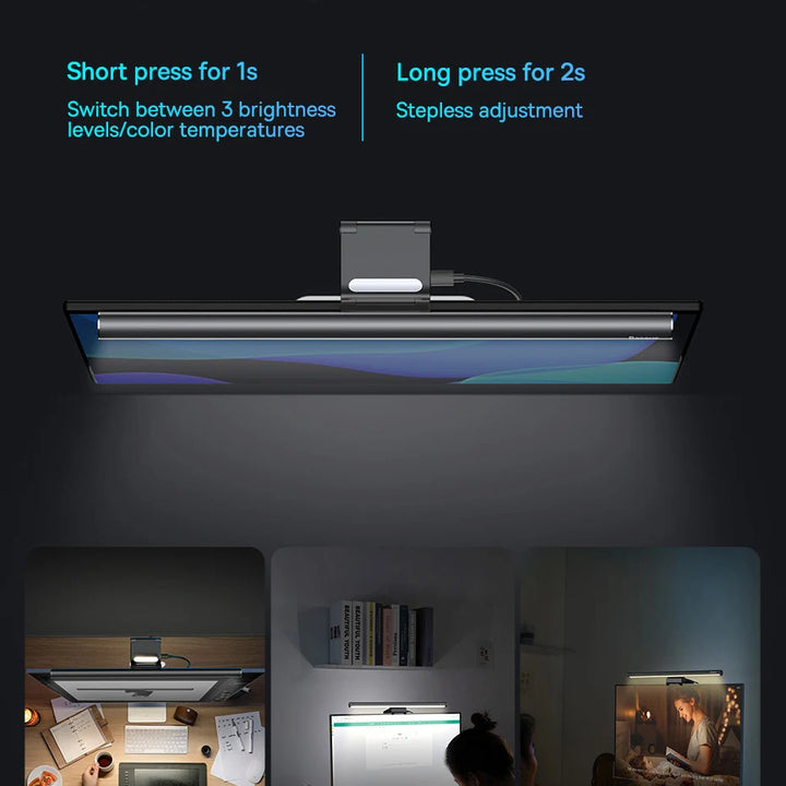 Baseus Screen Light Desk Lamp Computer Light Screen Hanging Light New Table Lamp LCD Monitor Laptop Light USB Study Read Lamp