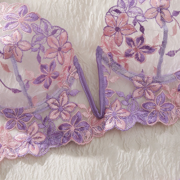 The temptation of Valentine's Eve light purple Danube group ladies sexy lingerie bra women's suit