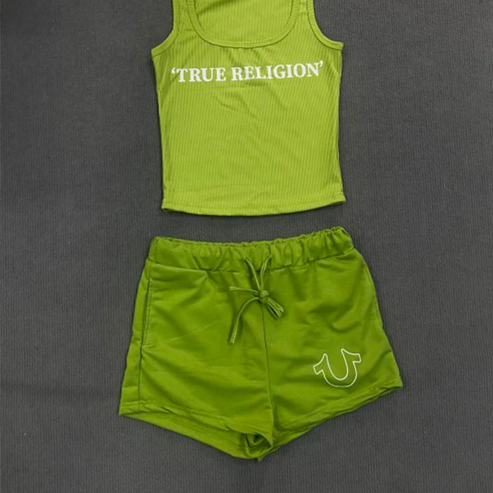 Crop Tops Summer Ribbed 2 Piece Pant Set Outfits Women Y2K Streetwear Sexy Club Graphic Crop Shirts Two Piece Set Shorts Pant