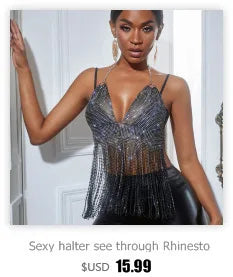 Sexy see through Chain Sequin summer dress women backless mini birthday party dress night club outfits evening dresses vestidos