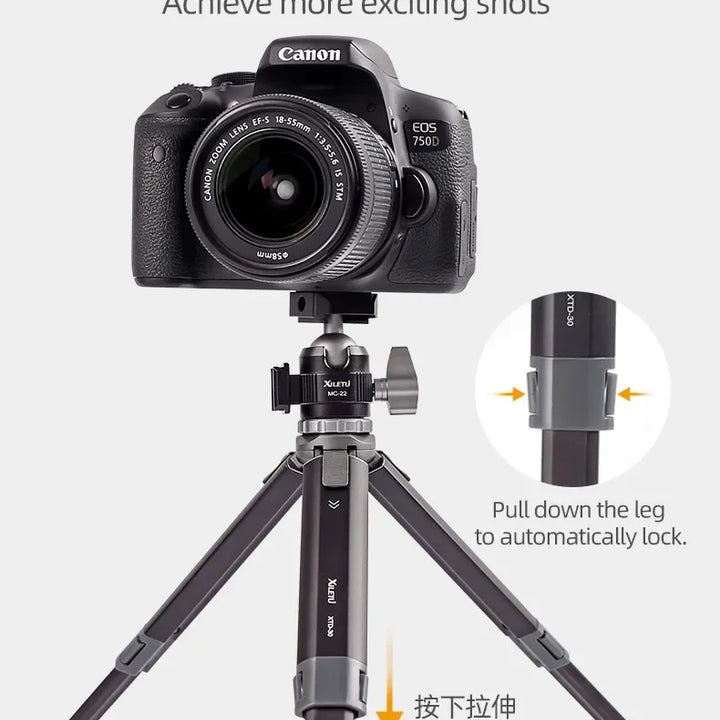 XILETU XTD20 XTD30 Mini Handheld Tripod for Mobile Phone Camera Live Streaming Photography Portable Pocket Holder Accessory