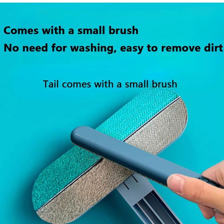 Multifunctional Pet Hair Remover Brush Long Handle Window Cleaning Brush Pet Fur Cleaning Tool Manual Cat Dog Hair Remover Brush