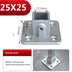 New Aluminum Alloy Square Tube Fixed Pipe Clamp Connector Accessories Aluminum Alloy Elbow Three-way Square