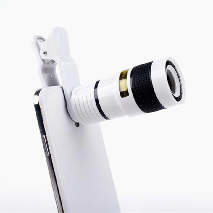 8X Long Focus Mobile Phone Lens 8x HD Zoom Monocular Phone Camera Len External Clip Phone Telescope