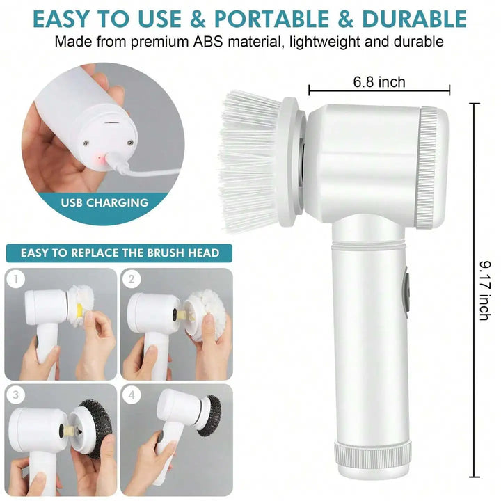 Xiaomi 5 in 1 Electric Cleaning Brush Kitchen Toilet Multi-function Cleaner Electric Shoe Polisher Portable Electric Clean Brush