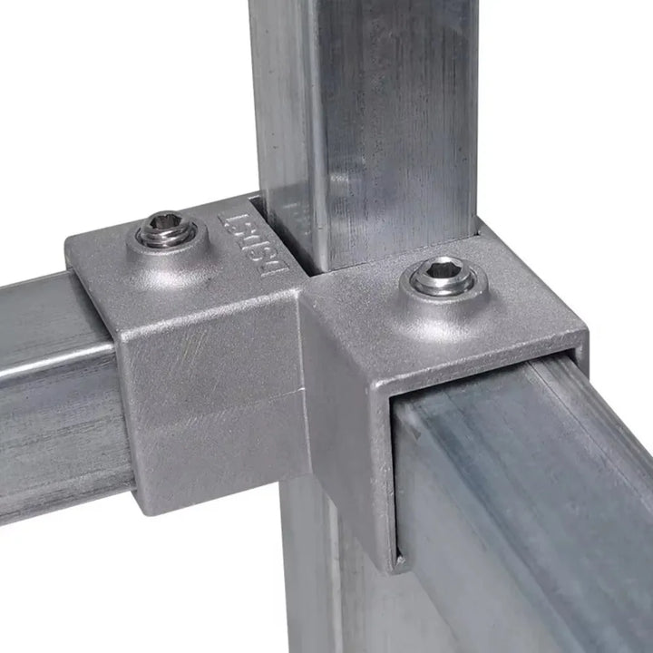 New Aluminum Alloy Square Tube Fixed Pipe Clamp Connector Accessories Aluminum Alloy Elbow Three-way Square