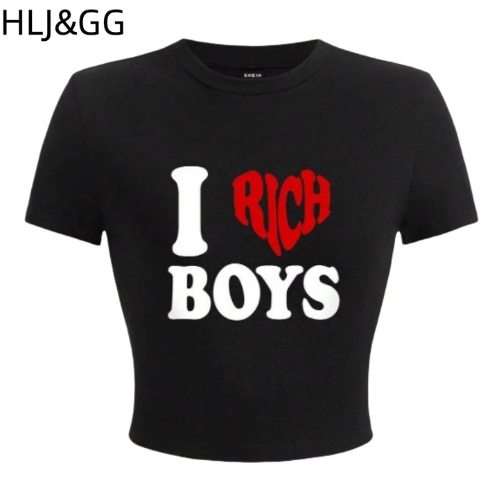 HLJ&GG Fashion Y2K Letter Printing Crop Top Two Piece Sets Women Round Neck Short Sleeve Tshirts And Leopard Pants Outfits 2025