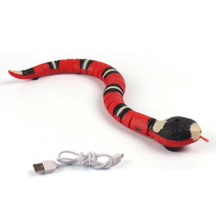 Smart Sensing Cat Toys Interactive Automatic Eletronic Snake Cat Teaser Indoor Play Kitten Toy USB Rechargeable Toy for Cats