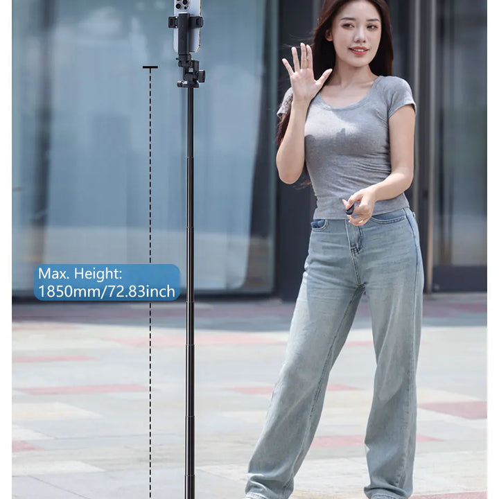 Ulanzi MT-78 Quick-Release Tripod with Cold Shoe Mount 1.85M Height with Flexible Ball Head for Selfie Vlogging Live Photograph