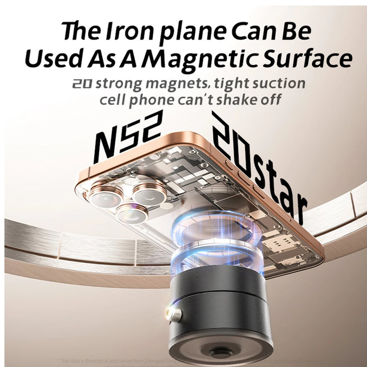 Car Magnetic Vacuum Phone Holder Mini Foldable Bracket Support GPS Car Bracket Double-sideds Magnetic Foldable Holder