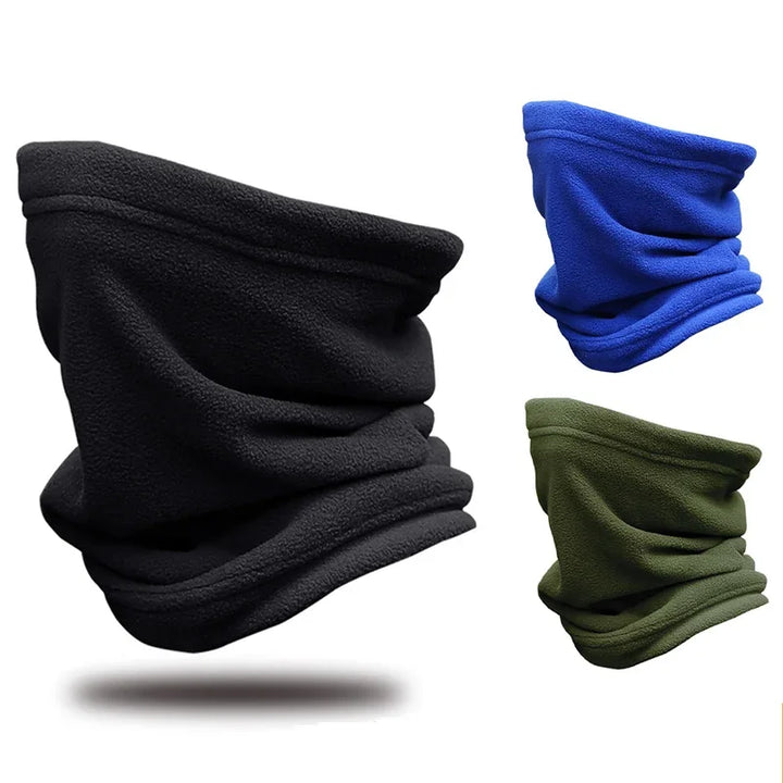 Unisex Polar Fleece Warm Scarf Winter Autumn Ring Women Outdoor Sport Cycling Hiking Bandana Solid Scarf Men Headband Neck Scarf