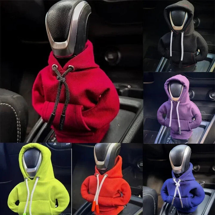Winter Fashion Hoodie Car Gear Shift Knob Cover Manual Handle Gear Shift Decor Automatic Magical Christmas Interior Accessories