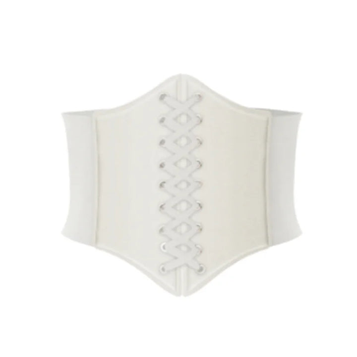 Goth Gothic Clothing Underbust Corset Women Belts Elastic Wide Bright Leather Golden Corsets For Waist Trainer