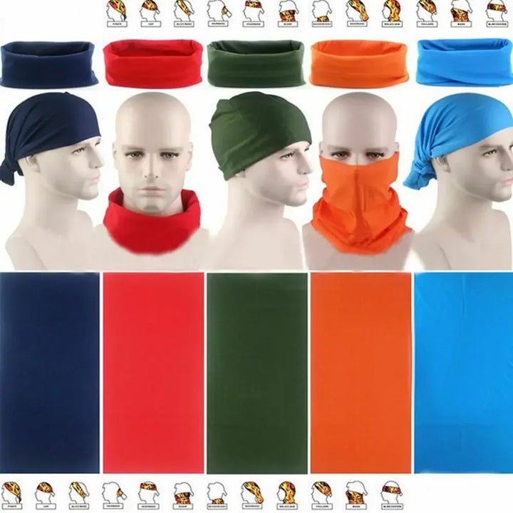 Seamless Riding Face Mask Dustproof Bandana Men Tube Polyester Neck Cover Gaiter Balaclava Women Head Scarf Bike Hiking Headband