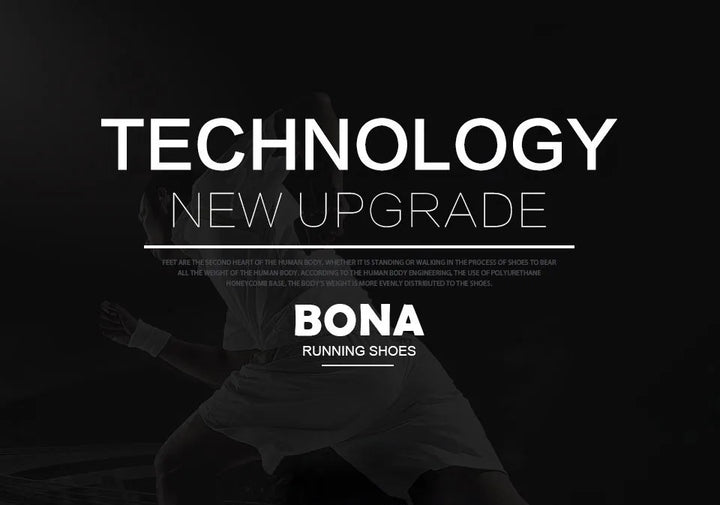 BONA New Popular Style Men Running Shoes Lace Up Athletic Shoes Outdoor Walkng jogging Sneakers Comfortable