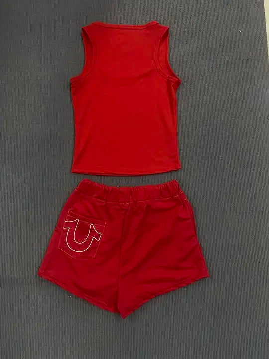 Crop Tops Summer Ribbed 2 Piece Pant Set Outfits Women Y2K Streetwear Sexy Club Graphic Crop Shirts Two Piece Set Shorts Pant