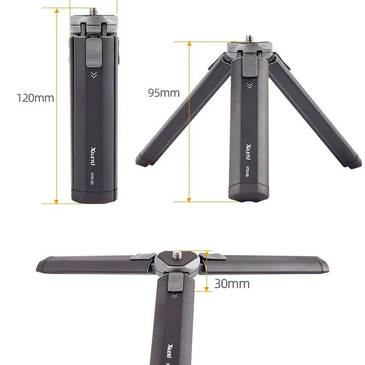 XILETU XTD20 XTD30 Mini Handheld Tripod for Mobile Phone Camera Live Streaming Photography Portable Pocket Holder Accessory