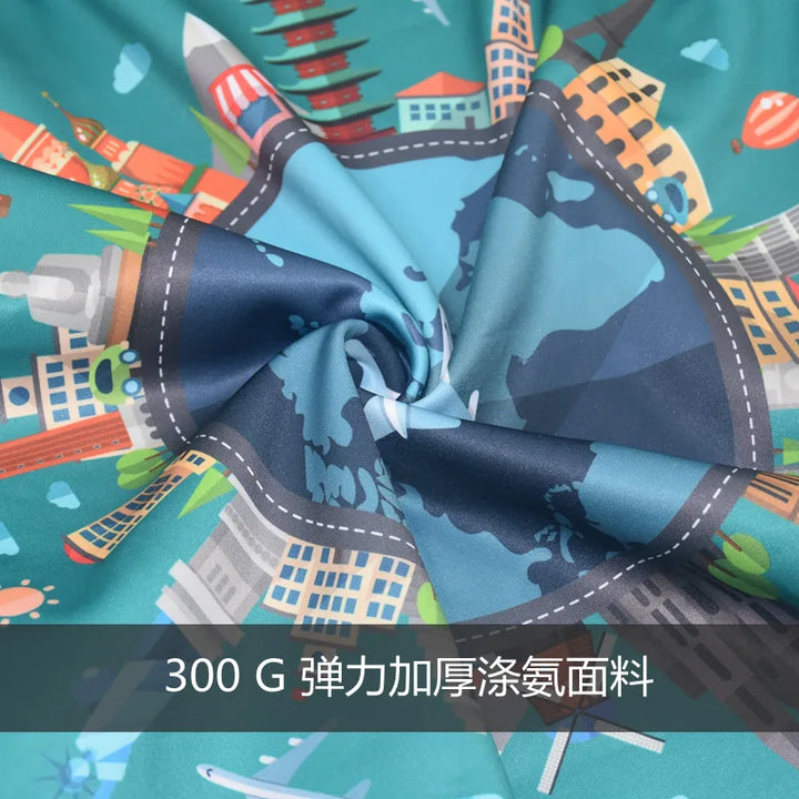 New Multiple Patterns Luggage Case Protective Cover with Elastic, Thickened, Wear-resistant Printing, Suitcase Dust Cover