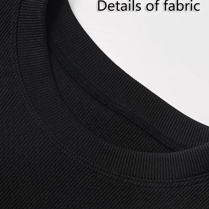 Lounge Wear Ribbed Casual 2 Piece Summer Shorts Set For Somen Short Sleeve Top+Elastic outfits