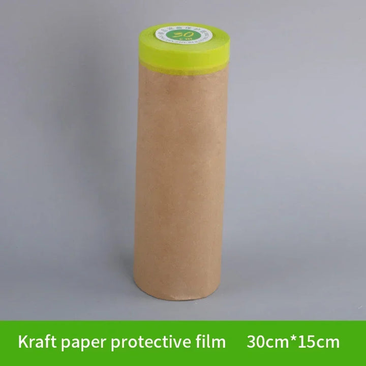 1 Roll Wall Treatment Pre Taped Masking Paper Covering For Painting Self Adhesive Spray Masking Protective Paper Wall Protector