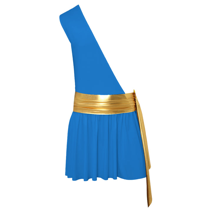 Men's  Ancient Greek God Halloween Party Costume Cosplay One Shoulder Strap Skirts Knight Warrior Theatrical Performance Outfit