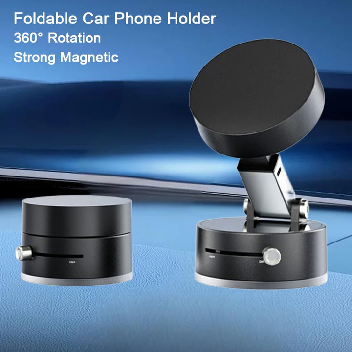 Car Magnetic Vacuum Phone Holder Mini Foldable Bracket Support GPS Car Bracket Double-sideds Magnetic Foldable Holder