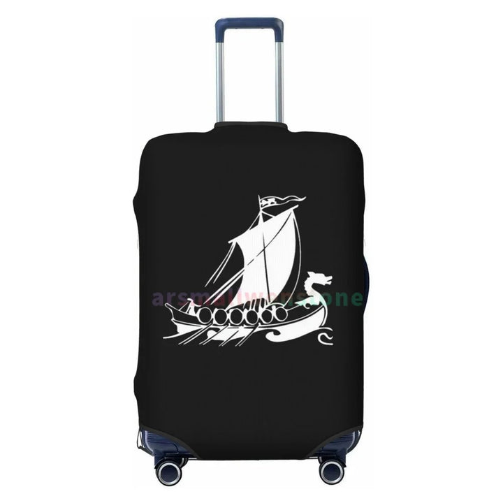 Viking Ship Luggage Cover Suitcase Protector Thicken Elasticity Dust Covered Anti-scratch Protective Case 18-32 Inch