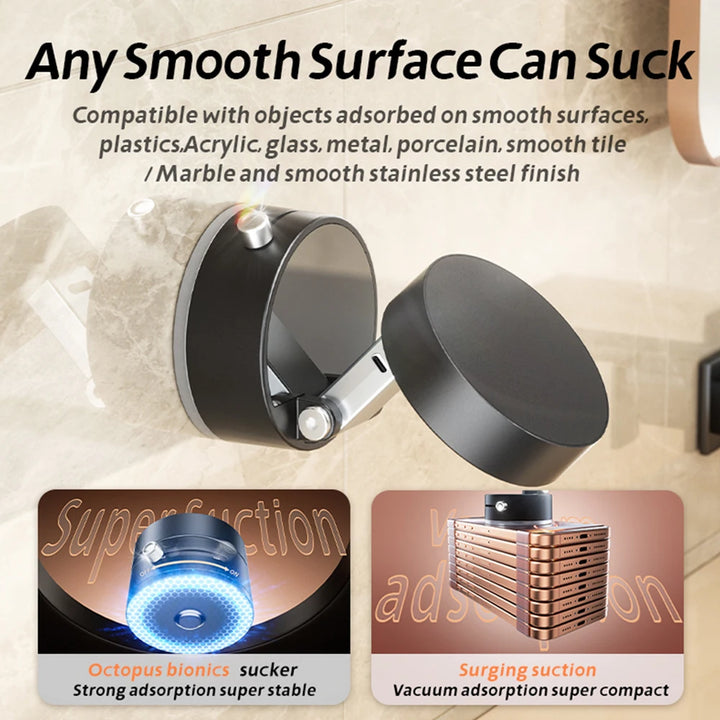 Car Magnetic Vacuum Phone Holder Mini Foldable Bracket Support GPS Car Bracket Double-sideds Magnetic Foldable Holder