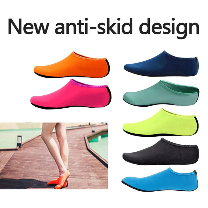 Unisex Water Shoes Swimming Diving Socks Summer Aqua Beach Sandal Flat Shoe Seaside Non-Slip Sneaker Socks Slipper for Women Men