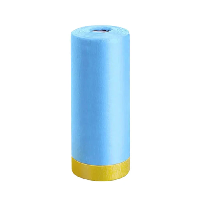 3 Sizes Pre-Taped Masking Film for Auto Painting Covering Tape and Drape Cloth PE Pre-Adhesived Dust Paint Protective Drop Film