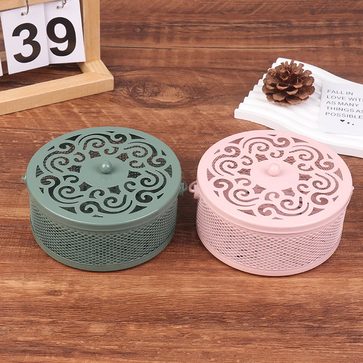 Portable Mosquito Coil Tray Holder Home Insect Repellent Anti-fire Sandalwood Incense Burner Box Anti-Mosquito Supplies