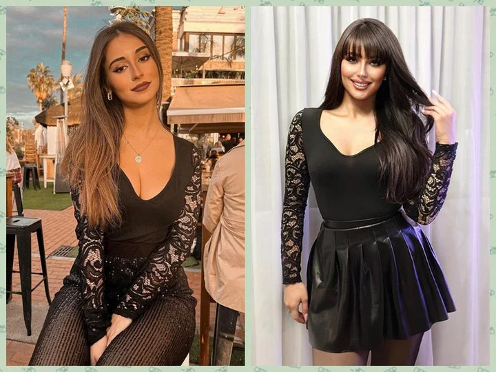 Contrast Lace Long Sleeve Cold Shoulder Bodysuit Women Top Romper Solid Color Fashion Sexy Slim Skinny Bodysuits