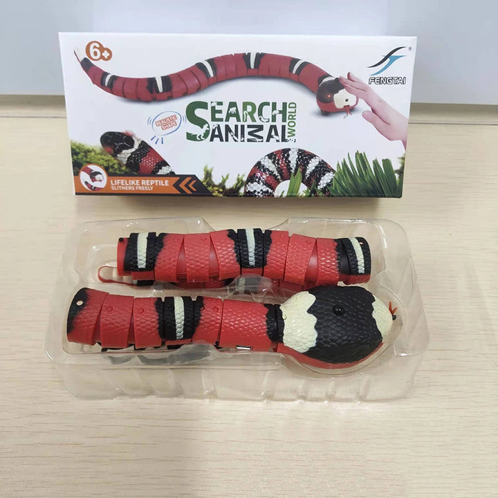 Smart Sensing Cat Toys Interactive Automatic Eletronic Snake Cat Teaser Indoor Play Kitten Toy USB Rechargeable Toy for Cats